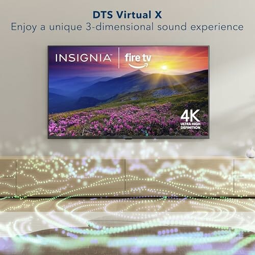 Insignia 4K Ultra HD TV with DTS Virtual X and Fire TV.